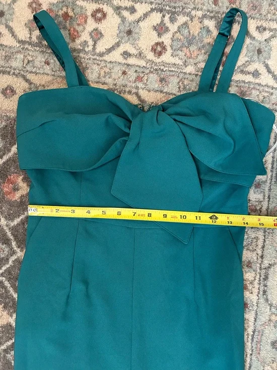Lilly Pulitzer Teal Bow-Front Kavia Jumpsuit - Picture 9 of 10